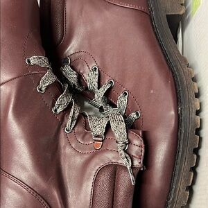 Stylish Burgundy Leather Boots